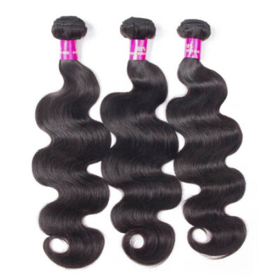 Evanhair Body Wave Hair 3 Bundles, Natural Black, 100% Human Hair, 10-30 Inch, Silky & Soft, Tangle-Free