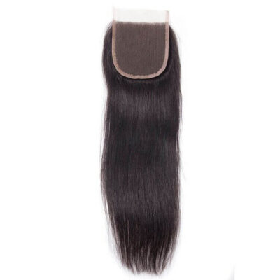 Evanhair Straight Hair 4x4 Lace Closure Free Part – 100% Human Hair, Pre-Plucked & Natural Look