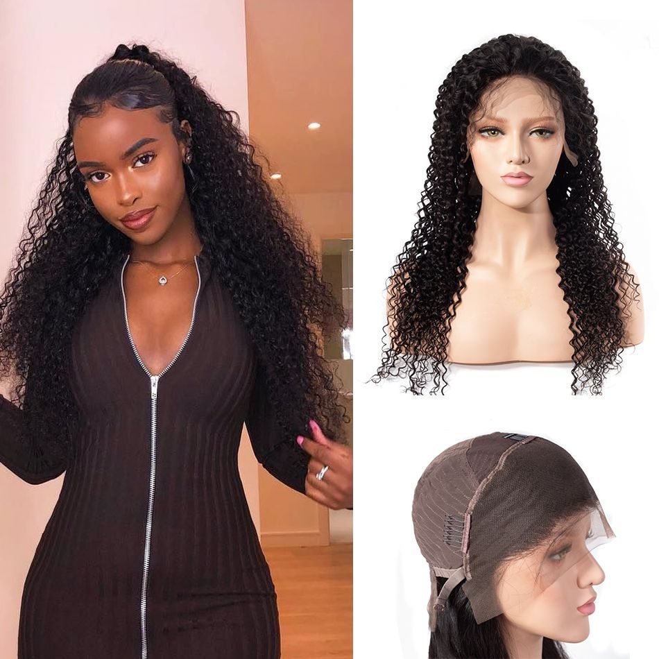 Kinky Curly Hair Lace Front Human Hair Wigs Pre Plucked 13×4 Brazilian Hair Kinky Curly Wave Wig With Baby Hair - Image 2