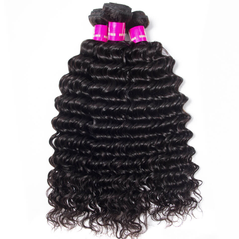 Evan Hair Indian Deep Wave 3 Bundles With Frontal 10a Grade 100 Virgin Human Hair Deep Wave Curly Deals
