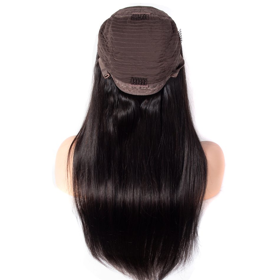 Straight Hair Lace Closure Wigs With Baby Hair 10-26 inch 100% Human 4×4 Straight Hair Front Wig 180% Density - Image 2