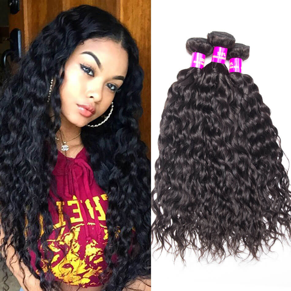 Brazilain water wave hair weave