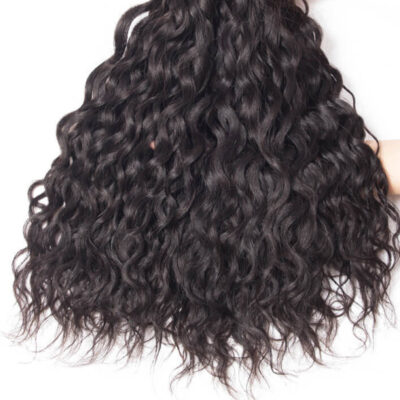 Evanhair Water Wave Hair Bundles, Wet and Wavy Hair, Thick Ends, 100% Human Hair, Soft, Full, Natural Black