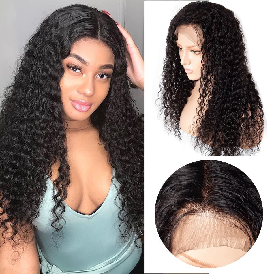 Deep Wave Lace Front Wigs 100% Human Hair Wigs With Baby Hair 13×4 Brazilian Remy Hair Deep Wave Curl Wigs - Image 2