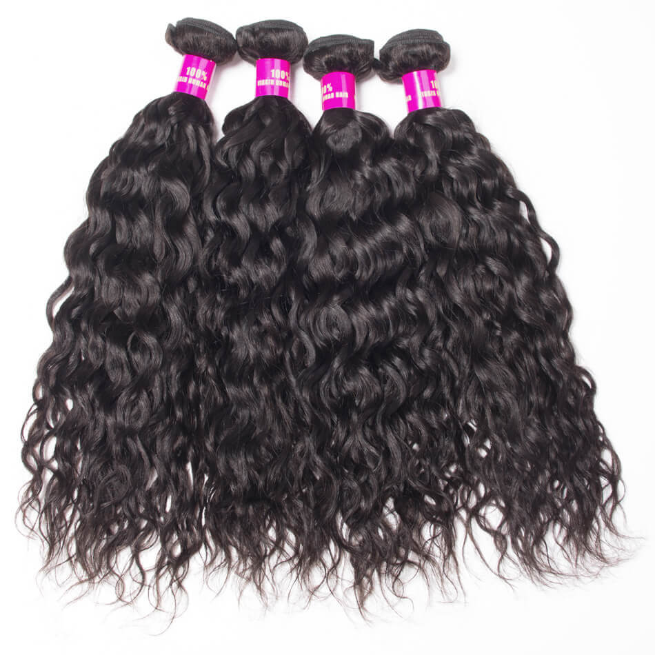Indian Wet and Wavy Human Water Hair Weave Bundles Evan Hair 10A Water Wave  Virgin Hair 3 Bundles - Evan Hair