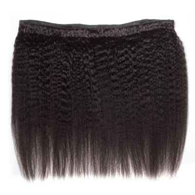 Evanhair Kinky Straight Hair Bundles, Yaki Straight Texture, Natural Black, 100% Human Hair, 10-30 Inch, Silky & Soft, Tangle-Free