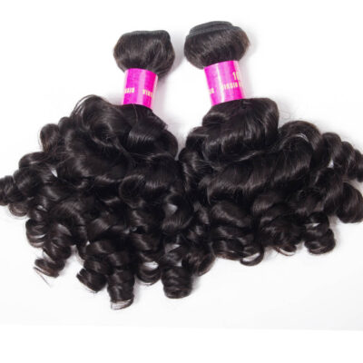 Brazilian Bouncy Curly Hair 3 Bundles With Frontal Funmi Hair Ear to Ear Frontal 100% Virgin Human Hair - Image 4