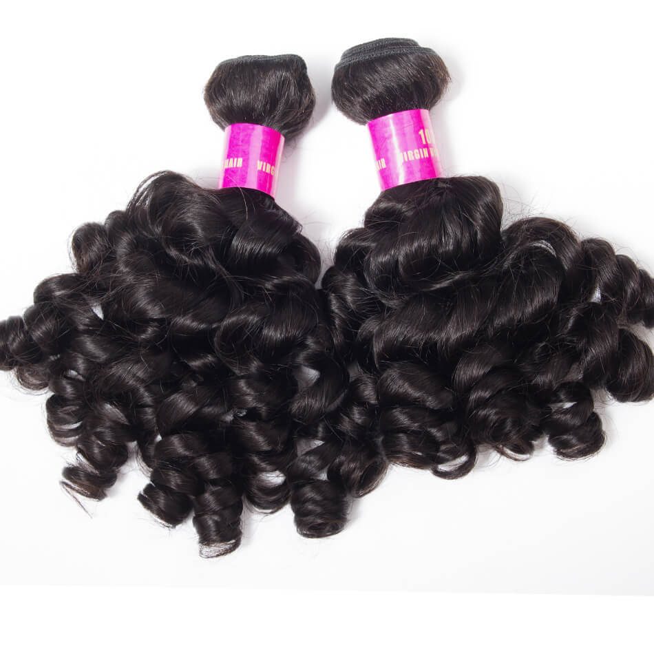 Brazilian Bouncy Curly Hair 3 Bundles With Frontal Funmi Hair Ear to Ear Frontal 100% Virgin Human Hair - Image 4