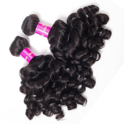 Brazilian Bouncy Curly Hair 3 Bundles With Frontal Funmi Hair Ear to Ear Frontal 100% Virgin Human Hair - Image 5