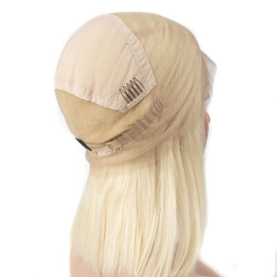613 Straight Full Lace Wig Brazilian Blonde Short Bob Wigs Straight Bob Transparent Full Lace Wig 180% Denisty Sale - Image 4