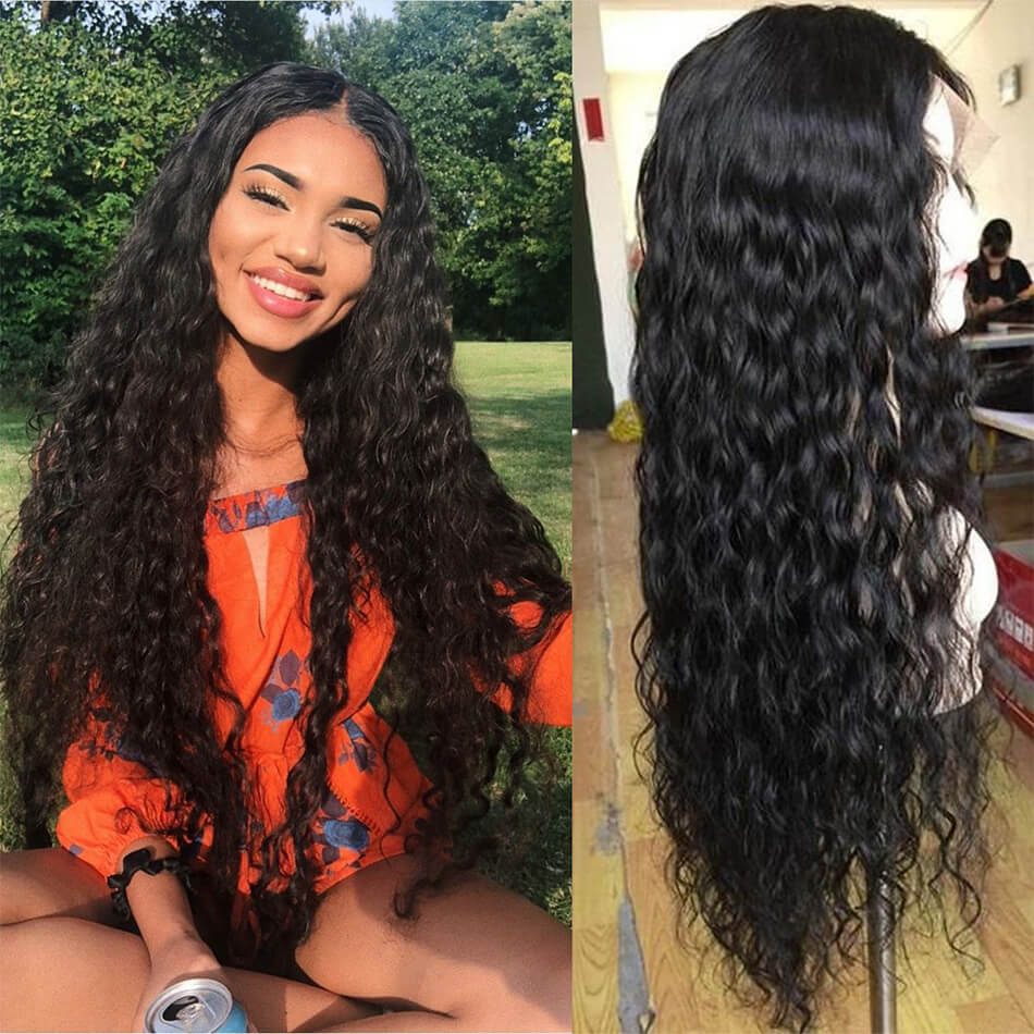 Water Wave Full Lace Wig Cheap Wet and Wavy Hair Full Lace Human Hair Wigs Pre Plucked With Baby Hair for Sale - Image 3
