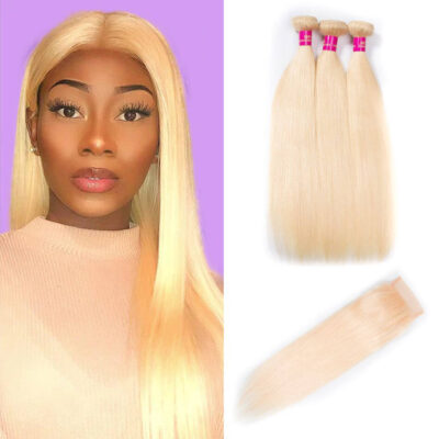 613 hair with closure,blonde straight hair with closure,613 straight with closure,613 bundles with closure,blonde hair with closure,613 straight bundles closure