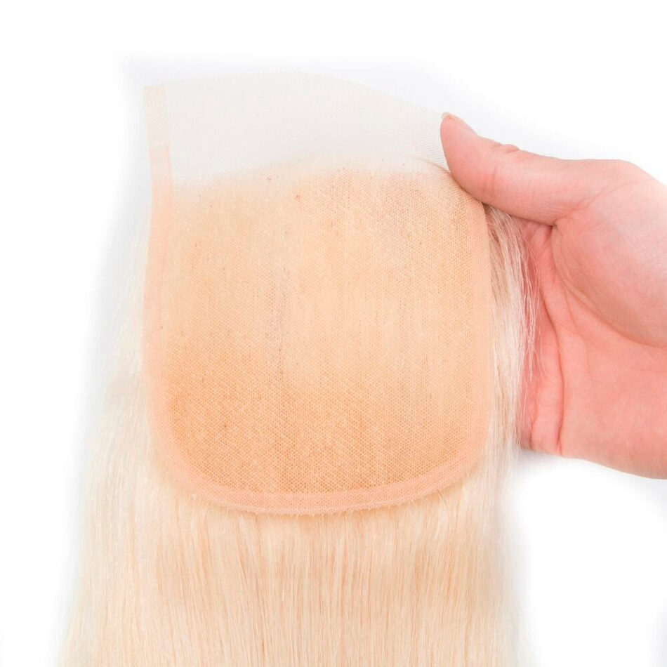 613 Color Hair Bundles Brazilian Blonde Hair Straight Hair 3 Bundles With Closure Virgin Straight Hair Bundles Deals - Image 5