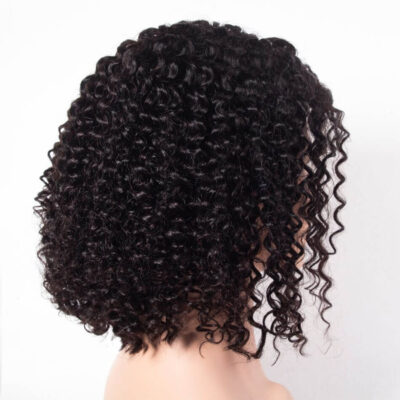 Short Bob Curly Wig Kinky Curly Hair Lace Front Human Hair Wigs Brazilian Kinky Curly Wig With Baby Hair For Sale Evan Hair