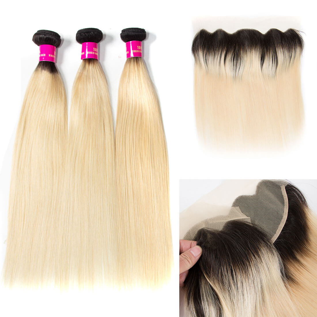 blonde hair bundles with frontal,1B 613 bundles with frontal,613 hair bundles with frontal,1b/613 bundles with frontal,1B 613 bundles frontal