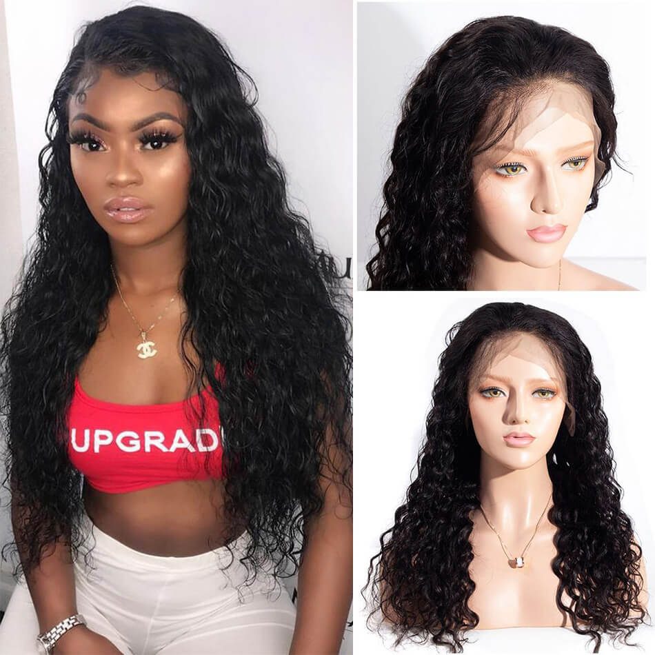 Water Wave Front Wig 13×6 Pre Plucked Full 100% Virgin Human Hair Wet and Wavy Front Wig With Baby Hair - Image 1
