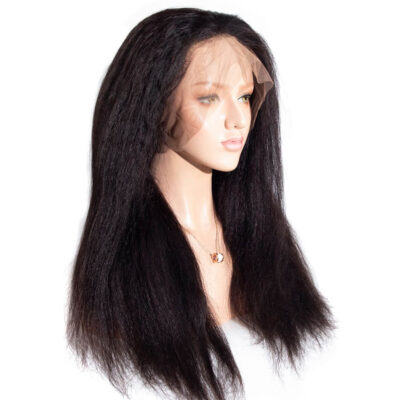 13×6 Kinky Straight Lace Front Wig Virgin Human Hair Yaki Straight Wigs 10-24 Inch Pre Plucked Full With Baby Hair Sale - Image 3