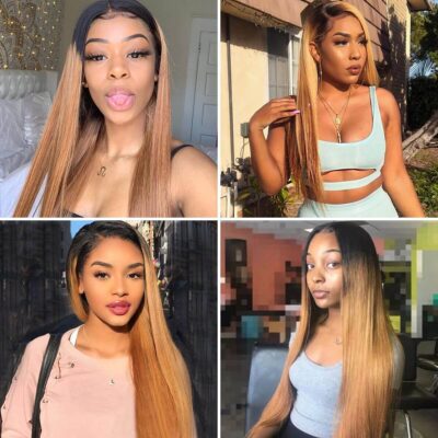 13×6 1B 27 Color Straight Front Wig Brazilian Virgin Human Hair Wigs Ombre Hair Pre Plucked Full 10-24 Inch Sale - Image 9