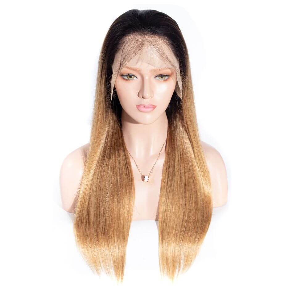 13×6 1B 27 Color Straight Front Wig Brazilian Virgin Human Hair Wigs Ombre Hair Pre Plucked Full 10-24 Inch Sale - Image 4