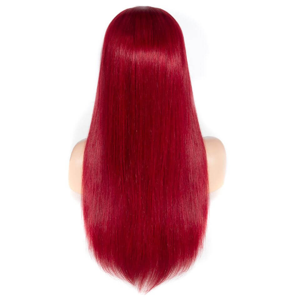 red straight front wig,13×6 red straight lace frontal wigs,13×6 red lace frontal wigs,red straight hair front wig,cheap red straight hair front wig
