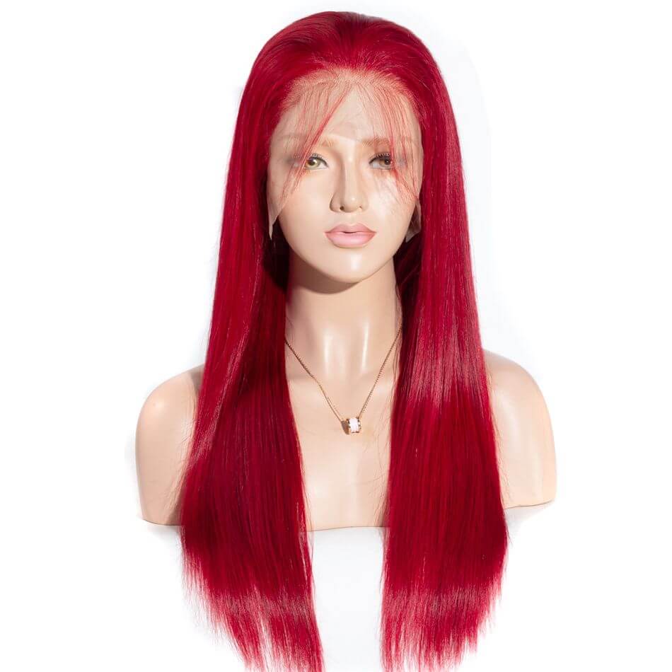 red straight front wig,13×6 red straight lace frontal wigs,13×6 red lace frontal wigs,red straight hair front wig,cheap red straight hair front wig