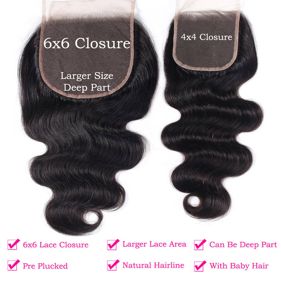 6x6 closure with body wave,6x6 closure with body bundles,6x6 lace closure body,body hair with 6x6 closure,bundles with 6x6 lace closure,6x6 closure and bundles