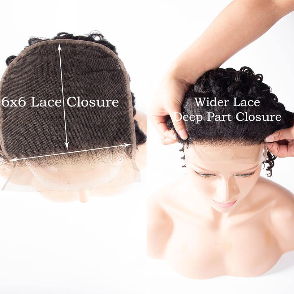 6×6 Lace Closure with Brazilian Deep Wave Hair 3 Bundles Evan Hair Swiss Loose Deep Lace Human Hair Free Part - Image 7