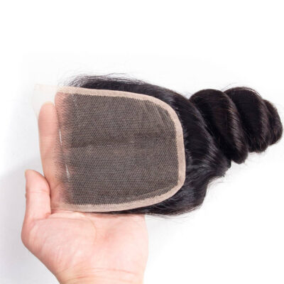 Best Loose Wave 3 Bundles With Transparent Closure 10A Evan Hair Brazilian Loose Bundles Transparent Lace Closure - Image 6