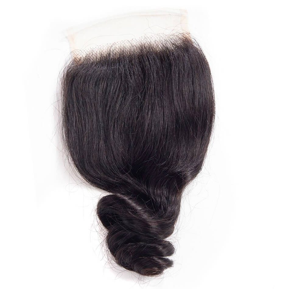 Best Loose Wave 3 Bundles With Transparent Closure 10A Evan Hair Brazilian Loose Bundles Transparent Lace Closure - Image 5