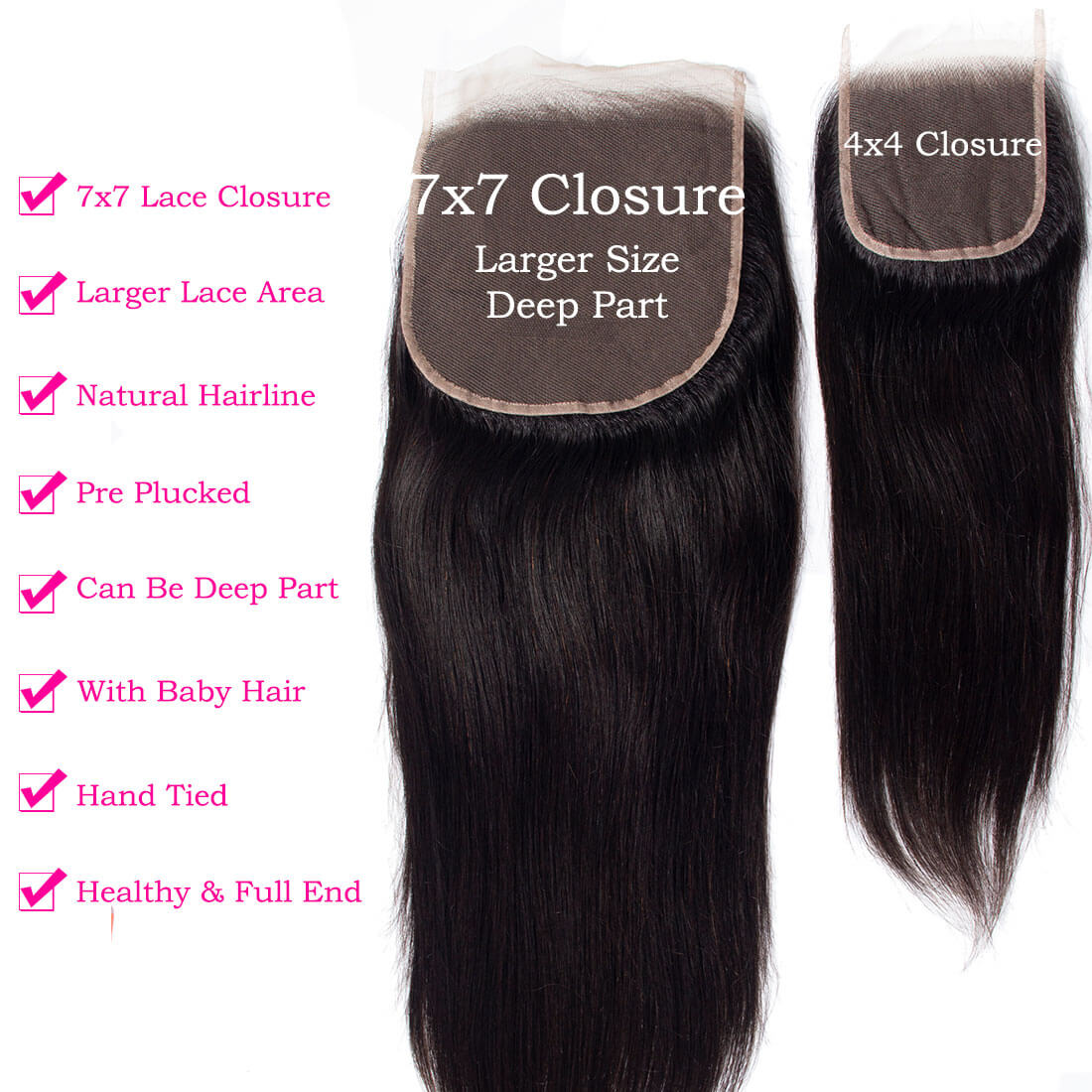 7x7 closure with bundles,7x7 lace closure straight,straight hair with 7x7 closure,bundles with 7x7 lace closure,7x7 closure with 3 bundles
