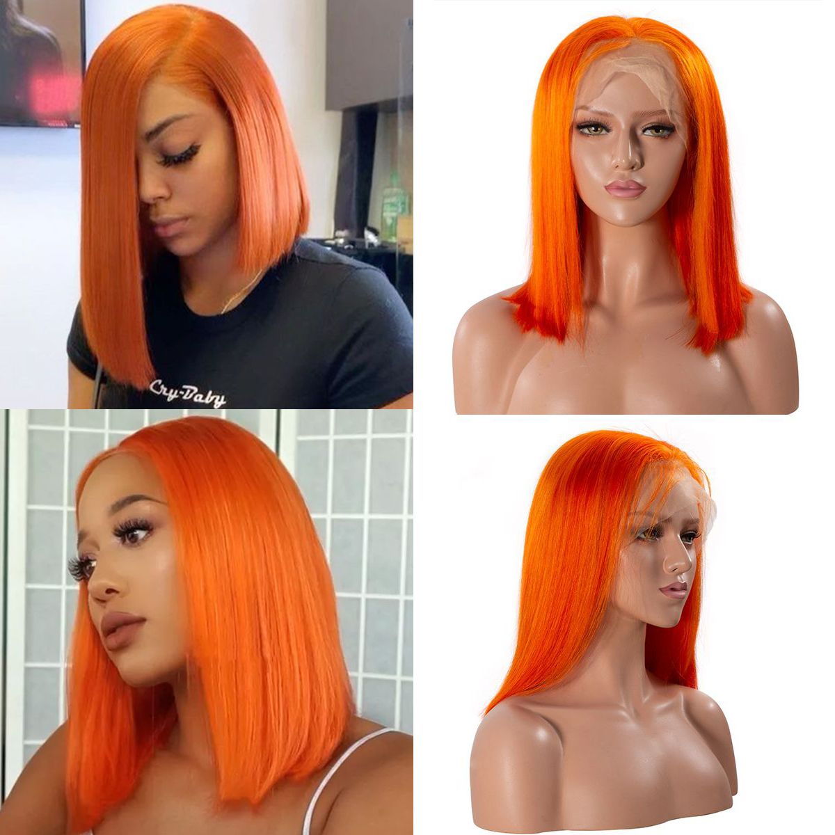 Evanhair-colorful-short-straight-bob-wig-human-hair-10-14-inch (5) Evanhair Colorful Short Straight Bob Wig – 100% Human Hair Natural Look