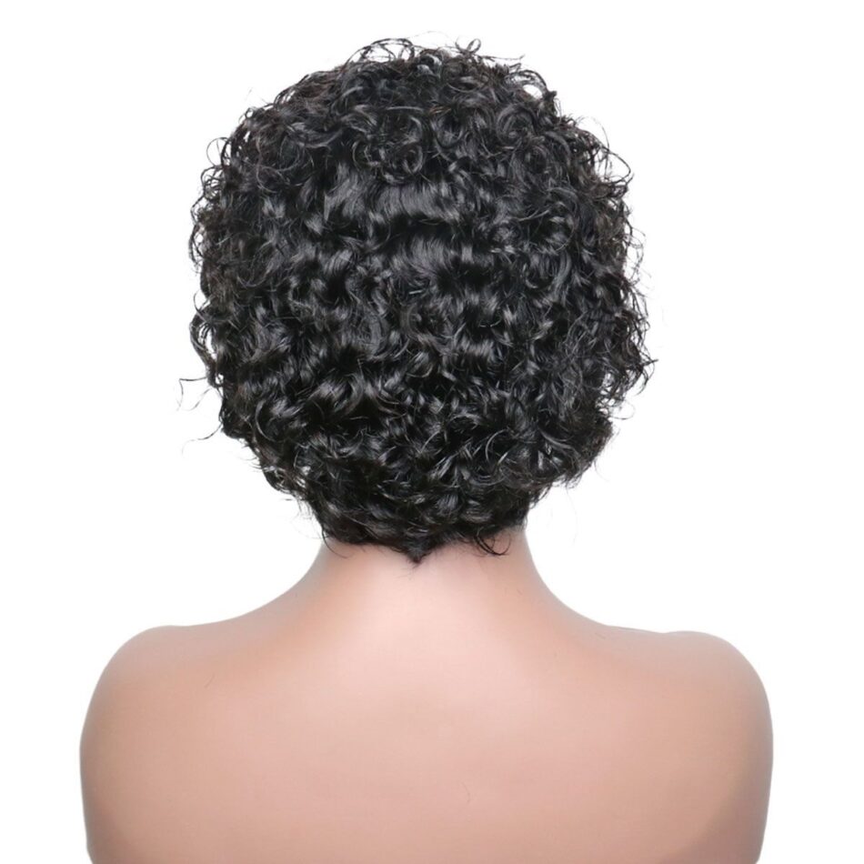 Short Water Wave Bob Wig 8 Inch Bouncy Curly 180% Density Lace Front for Women - Image 4