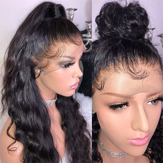 HD transparent lace front body wig