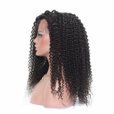 Short Kinky Curly Wig Side Part Lace Front Wigs 14 Inch 100% Virgin Human Hair 180% Density - Image 3