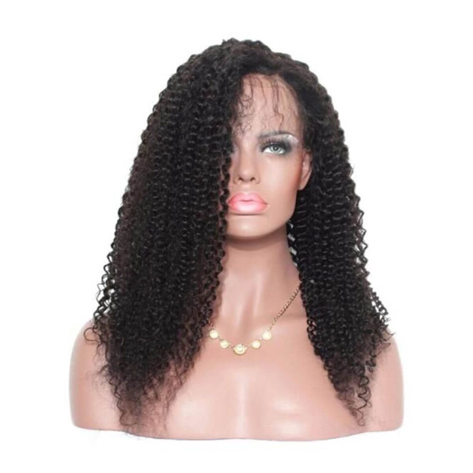 Short Kinky Curly Wig Side Part Lace Front Wigs 14 Inch 100% Virgin Human Hair 180% Density - Image 2