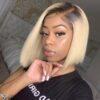 1b 613 straight bob front wig,1b 613 straight short bob wig,ombre blonde straight bob wig,shor bob wig 1b 613 straight,1b blonde color wig,straight bob wig 1b blonde