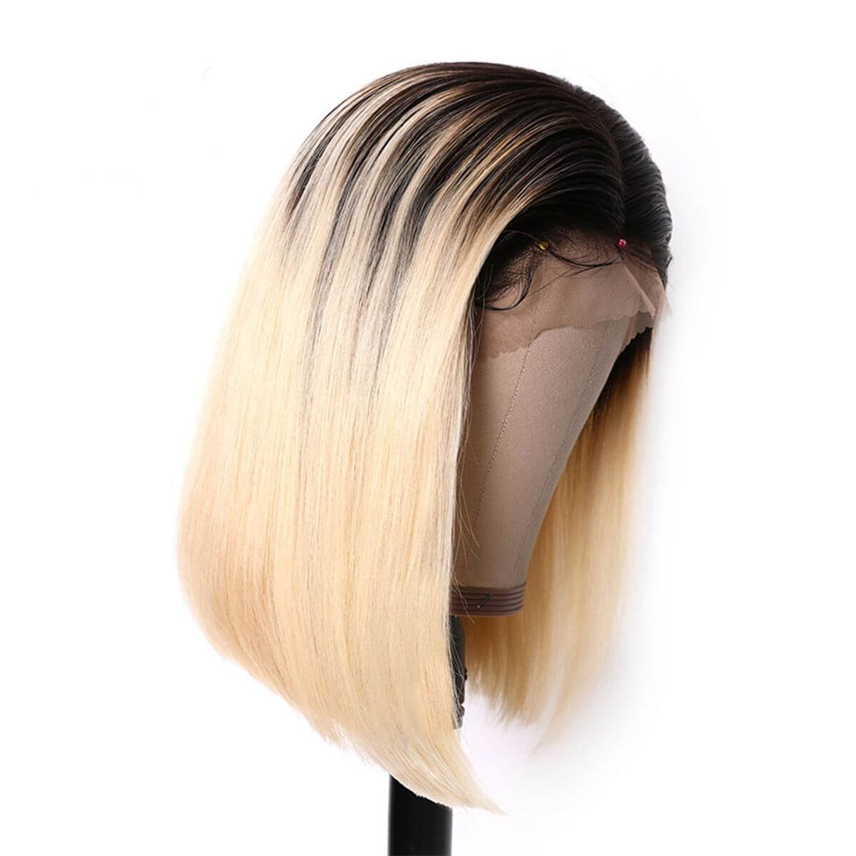 1b 613 straight bob front wig,1b 613 straight short bob wig,ombre blonde straight bob wig,shor bob wig 1b 613 straight,1b blonde color wig,straight bob wig 1b blonde