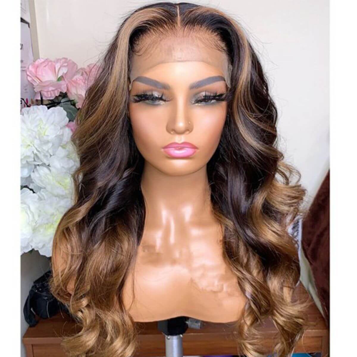 Ombre Body Wave Front Wig,1b 30 Body Front Wig,Ombre Body Front Wig,Highlighted Body Wave Lace Front Wigs,Ombre Brown Body Wave Wig,Ombre Body Wave Lace Front Wig,Cheap Ombre Brown Lace Front Wigs