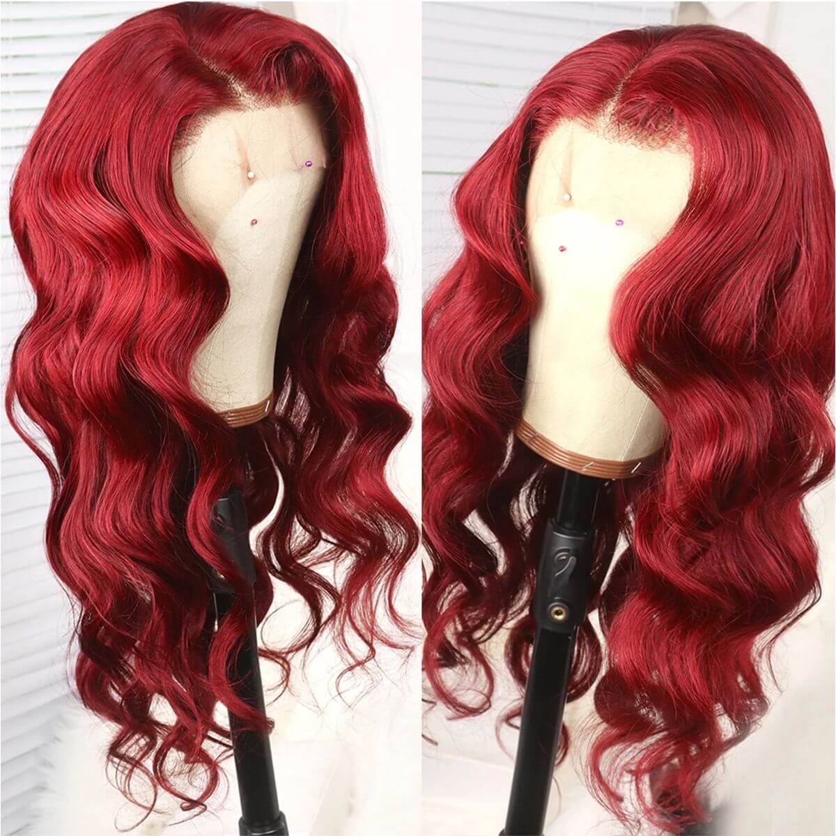 red body front wigs,13×6 red body wave lace frontal wigs,13×6 red body lace frontal wigs,red body hair front wig,cheap red body hair front wig