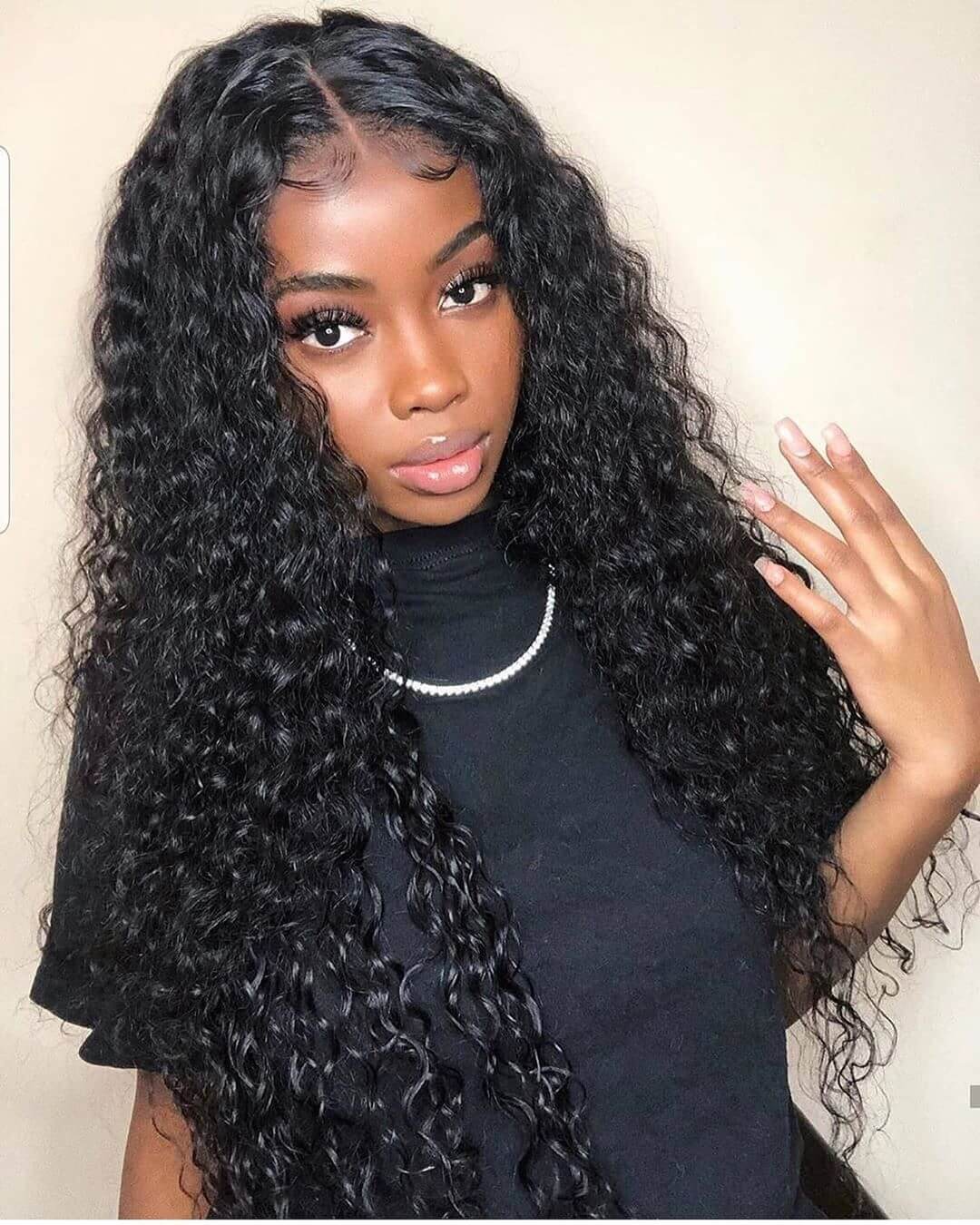 Spring curly frontal wig