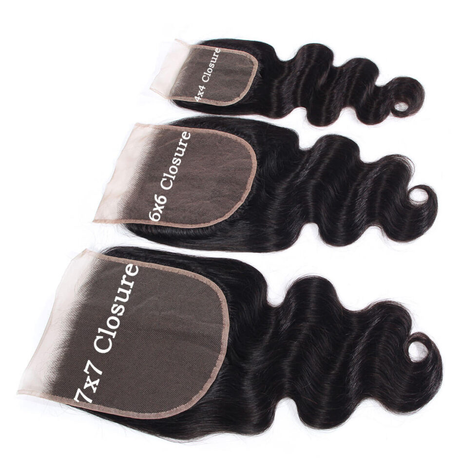 Deep Part 7×7 Body Closure With Brazilian Body Wave Bundles Swiss Lace Lagre Closure 100% Virgin Human Hair - Image 5
