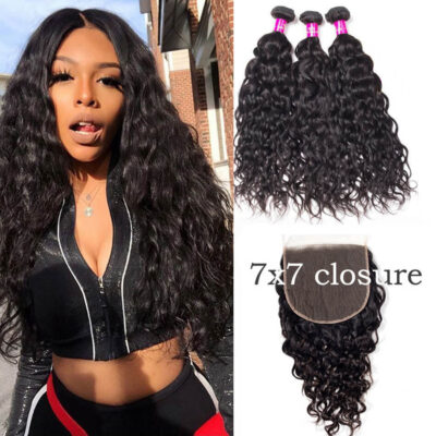 7x7 closure with water wave bundles,7x7 closure with bundles,7x7 lace closure water wave,water wave with 7x7 closure,water bundles with 7x7 closure,cheap water 7x7 closure,wet and wavy with 7x7 closure