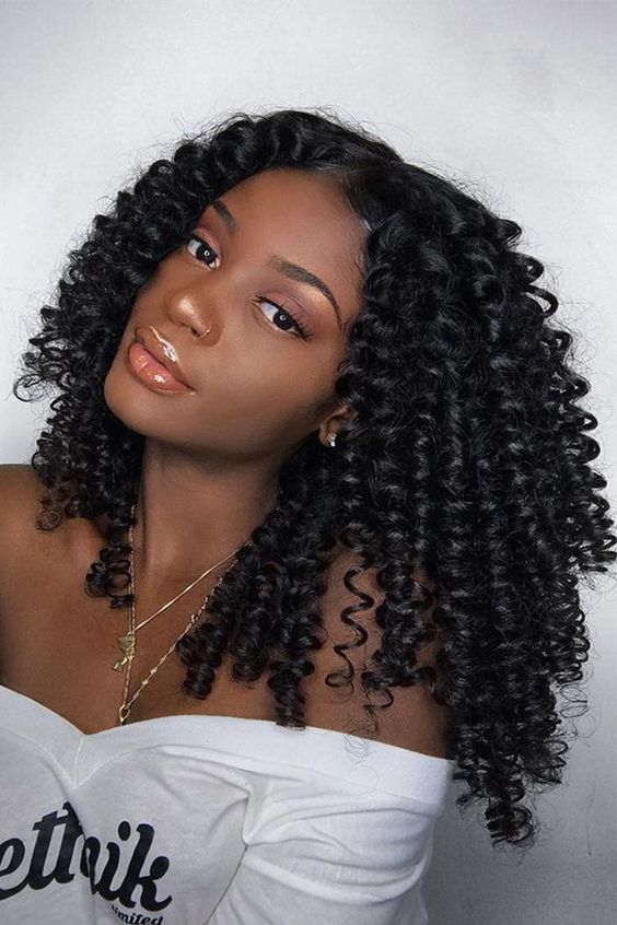 Kinky curly glueless wig