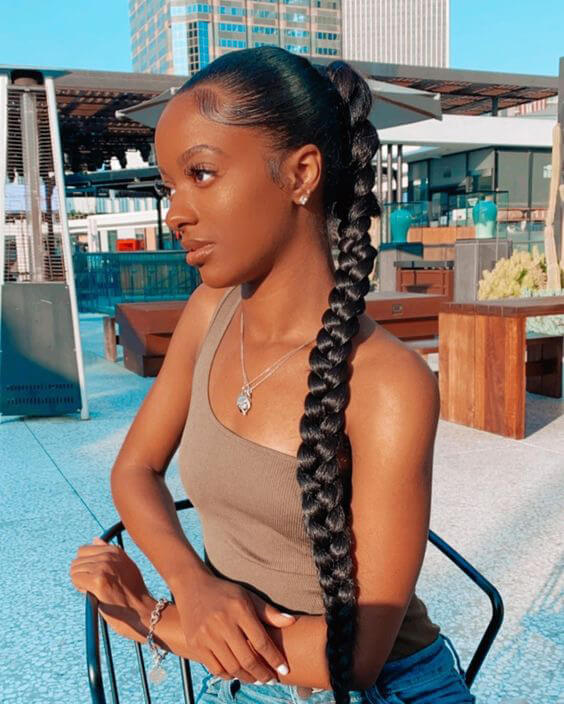 Braided ponytail