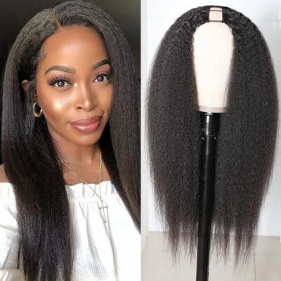 kinky straight u part wig,u part wigs kinky straight hair,kinky straight u part wigs,kinky straight u part wig,2*4 kinky straight u part wig,best u part wigs,cheap u part wigs,full machine made wigs