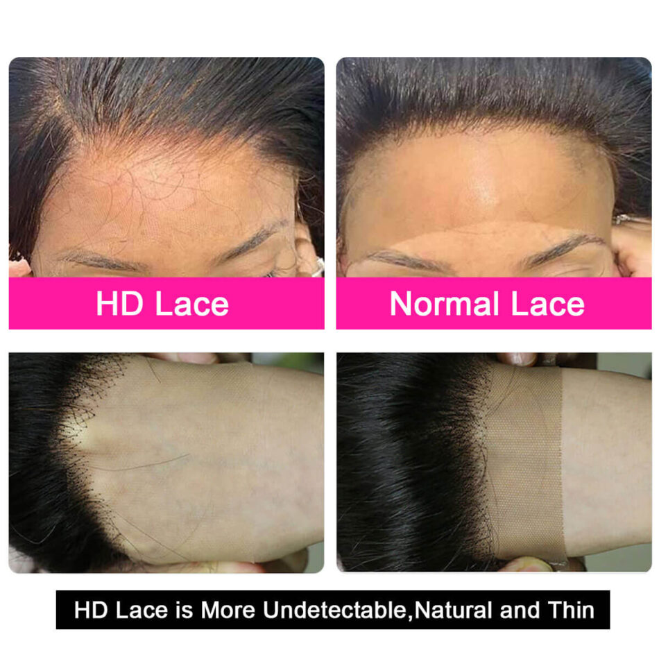 HD Lace Wigs Body Wave 13x4 Lace Front Wig 100% Pre Plucked Human Hair Wig - Image 4