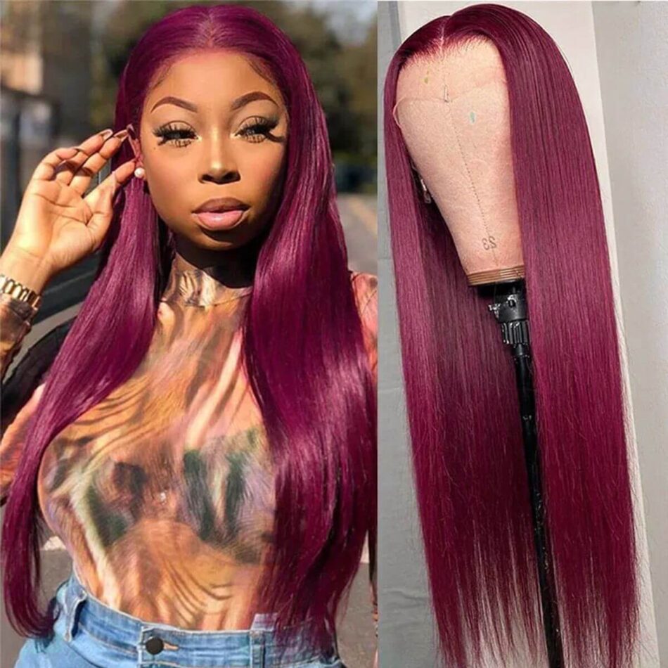 99j lace wig,burgundy color lace wig,straight hair 99j lace wigs,straight hair 99j 5*5 wig,best lace wigs,cheap lace wigs,99j lace straight hair wigs