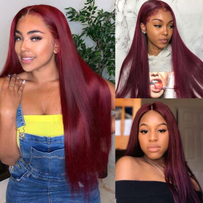 99j lace wig,burgundy color lace wig,straight hair 99j lace wigs,straight hair 99j 5*5 wig,best lace wigs,cheap lace wigs,99j lace straight hair wigs