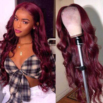99j lace wig,burgundy color lace wig,body 99j lace wigs,body wave 99j 5*5 wig,best lace wigs,cheap lace wigs,99j lace body wigs