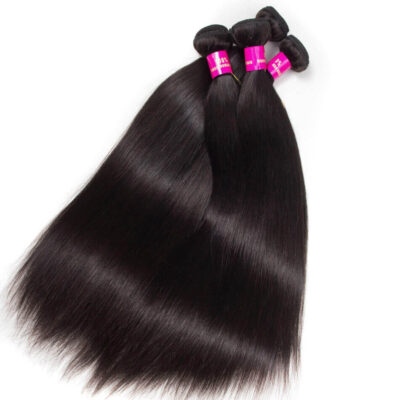 Evanhair Straight Hair 4 Bundles, Natural Black, 100% Human Hair, 10-30 Inch, Silky & Soft, Tangle-Free
